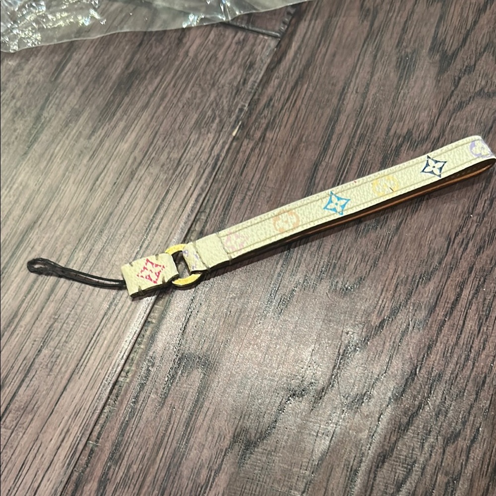 Louis Vuitton Authentic Phone Strap/ Key Ring Multicolor Monogram Wrist Strap